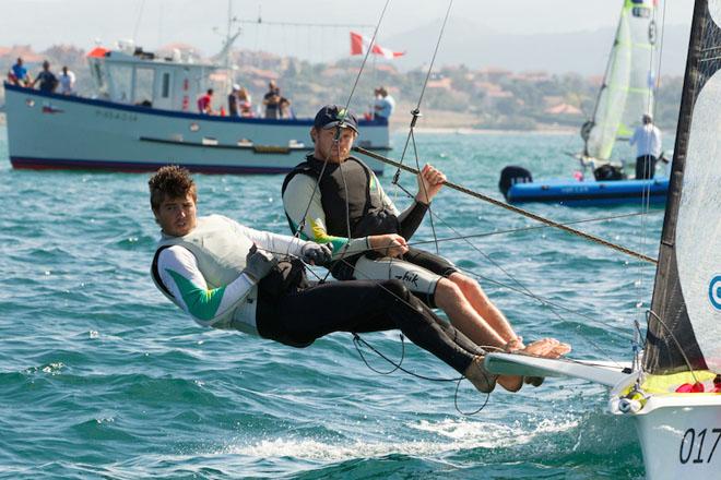 2014 ISAF Sailing World Championships, Santander - Nathan Outteridge and Iain Jensen, 49er © Thom Touw http://www.thomtouw.com
